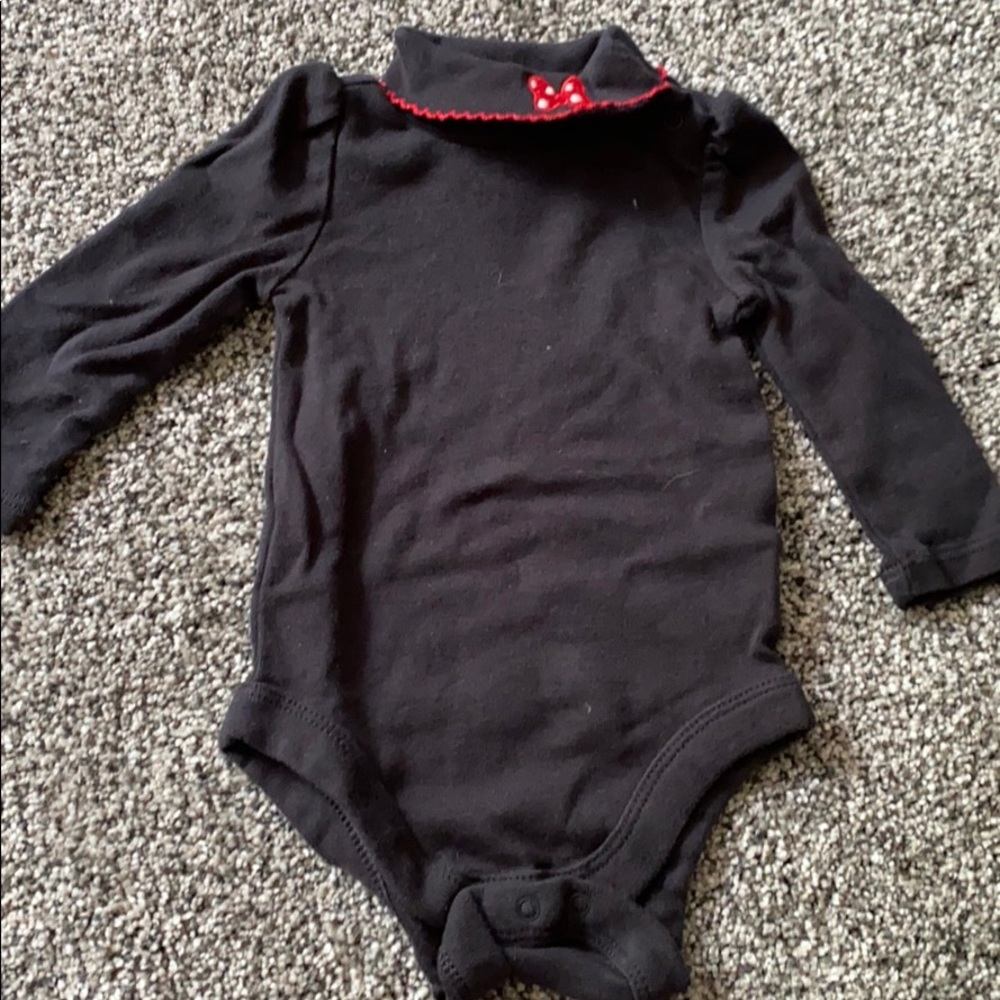 Minnie Mouse turtle neck onesie